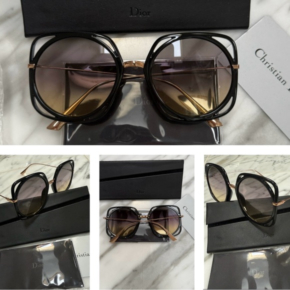 CHRISTIAN DIOR OVERSIZED UNIQUE BLACK FRAME FROM THE DIRECTIONS COLLECTION - Picture 14 of 16